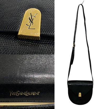 Yves Saint Laurent YSL Lizard Leather Shoulder Bag
