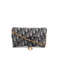 Christian Dior Oblique Jacquard Saddle Pouch with Chain