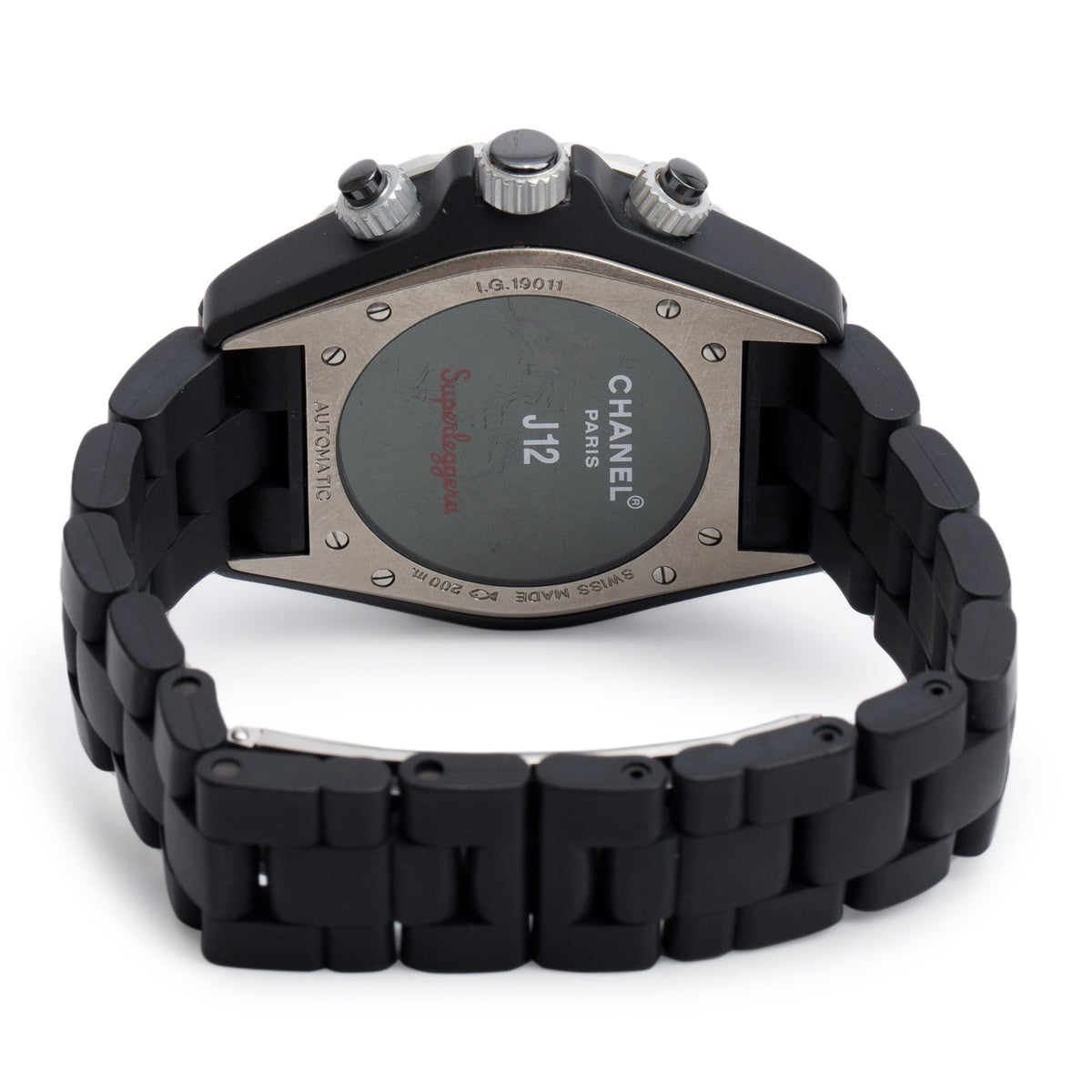 Chanel Titanium & Black Ceramic J12 41 MM Automatic Chronograph Watch w/ Box & Papers