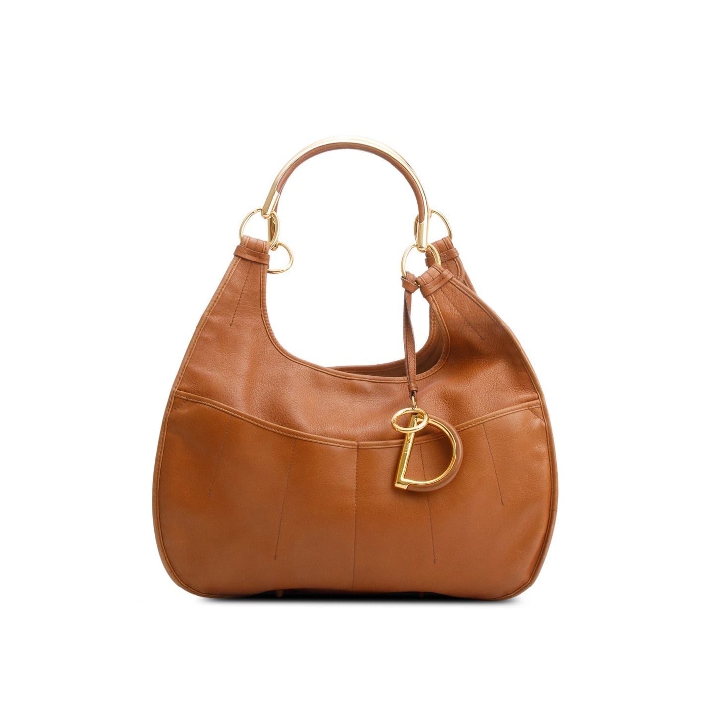 Christian Dior Brown Leather Brandy 61 Hobo