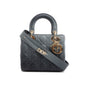 Christian Dior Grey Gradient Cannage Lambskin Leather Small Lady Dior My ABCDior Bag