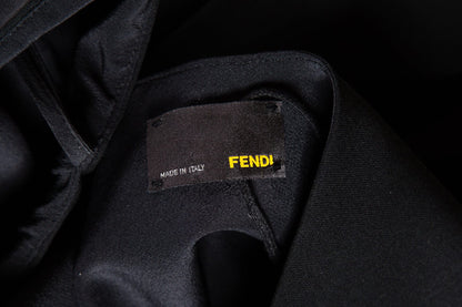 Fendi Black Fitted One Shoulder Dress SZ 44