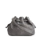 Christian Dior Silver Cannage Quilted Leather Drawstring Tote Bag