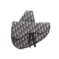 Christian Dior 2022 Navy Oblique Canvas Jacquard Saddle Bag