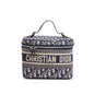 Christian Dior 2020 Navy Oblique Embroidered DiorTravel Vanity Case