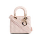 Christian Dior 2024 Pink Cannage Lambskin Leather Small Lady Dior Bag
