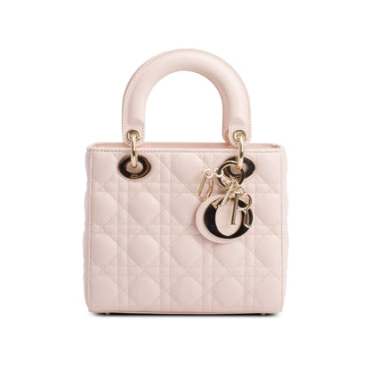 Christian Dior 2024 Pink Cannage Lambskin Leather Small Lady Dior Bag