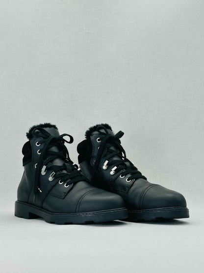 FENDI Fur Trim Black Size EU 39 Ankle Boots