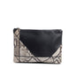 Christian Dior Grey Python Black Leather Trim Zip Pouch