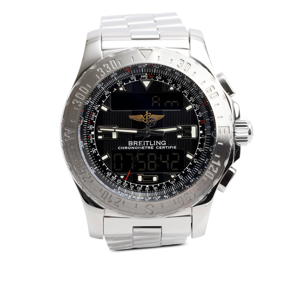 Breitling Stainless Steel Airwolf 43 MM Chronometer Quartz Watch A78363 w/ Box & Papers
