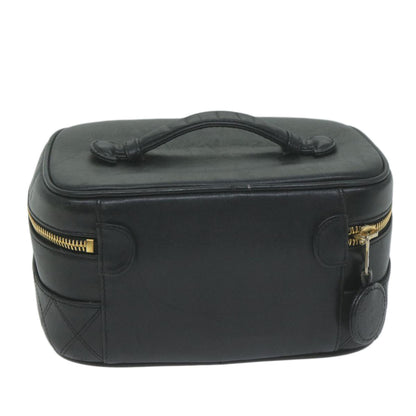 Chanel Vanity Leather Black Clutch