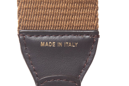 Fendi Brown and Black FF Zucca Print Canvas Bag Strap