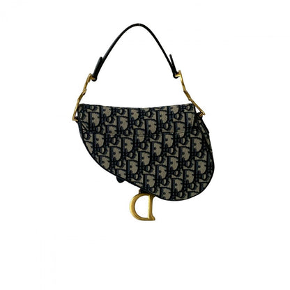 Dior Shoulder Bag canvas Navy Saddle bag