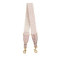 Christian Dior Pink/Beige Embroidered Woven Shoulder Strap