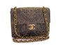 Chanel 1995 Bronze Brocade Square Mini Flap Bag 24k GHW