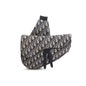Christian Dior 2022 Navy Oblique Canvas Jacquard Saddle Bag