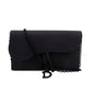 Christian Dior 2022 Black Ultra Matte Calfskin Saddle Chain Wallet Pouch