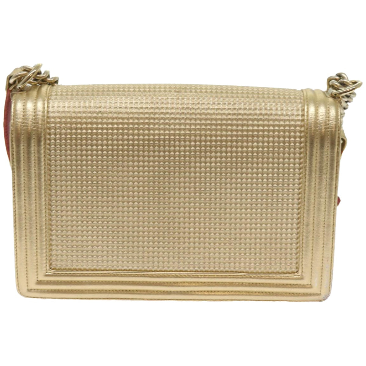 Chanel Boy Leather Gold Chain Shoulder Bag