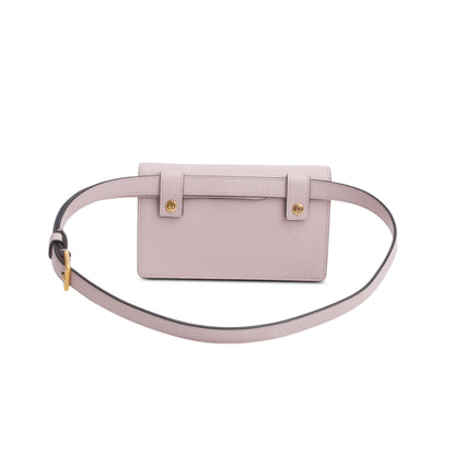 Christian Dior Pink Grained Calfskin Saddle Belt Bag