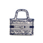 Christian Dior 2020 Blue Canvas Embroidered Mini Dioriviera Toile De Jouy Book Tote