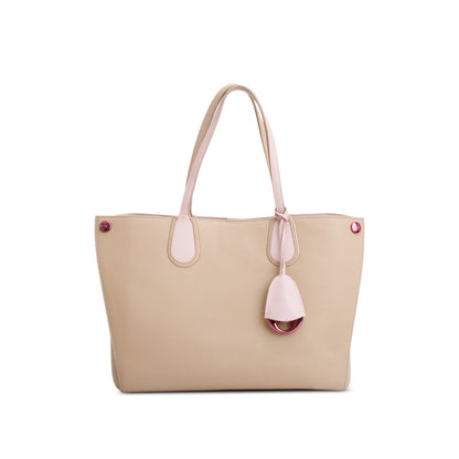 Christian Dior Beige Calfskin Leather Small Addict Shopping Tote