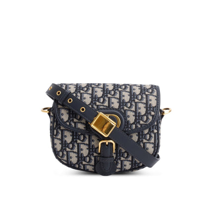 Christian Dior 2020 Blue Oblique Small Bobby Flap Bag