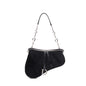 Christian Dior Black Satin Mini Saddle Frame Bag