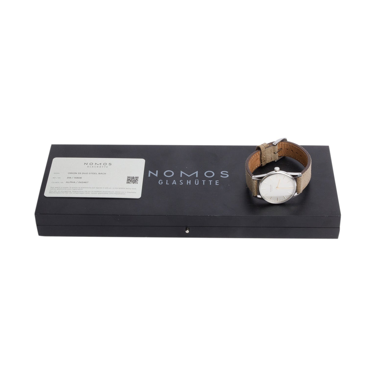 Nomos Glashutte 2024 Stainless Steel Orion 33 MM Duo Watch w/ Box & Papers