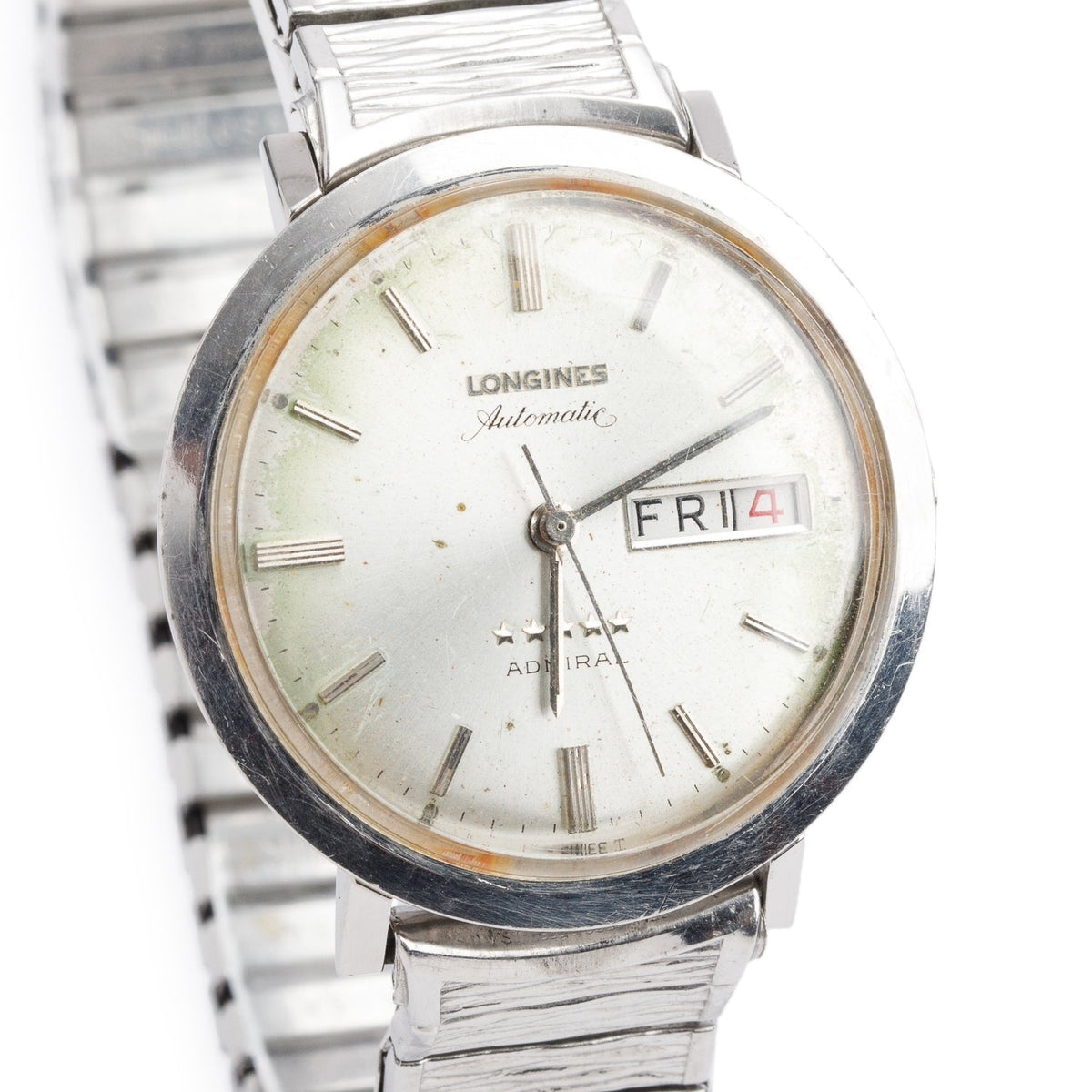 Longines Vintage Stainless Steel Admiral Five Star 34 MM Automatic Watch