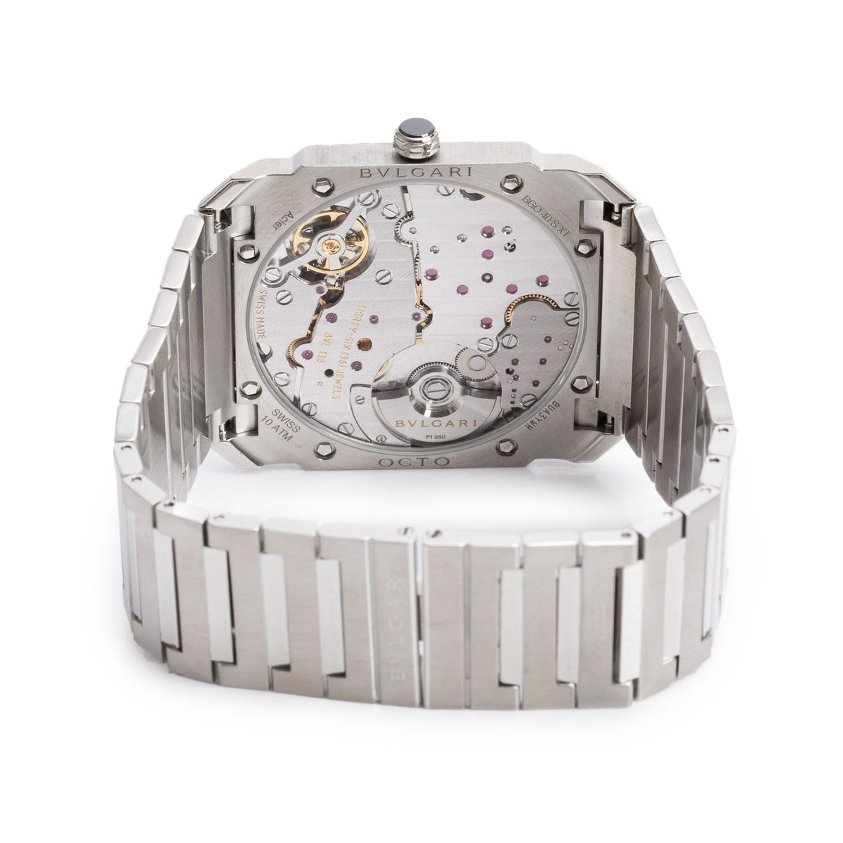 BVLGARI 2022 Stainless Steel Octo Finissimo 40 MM Automatic Watch Back Dial w/ Box & Papers