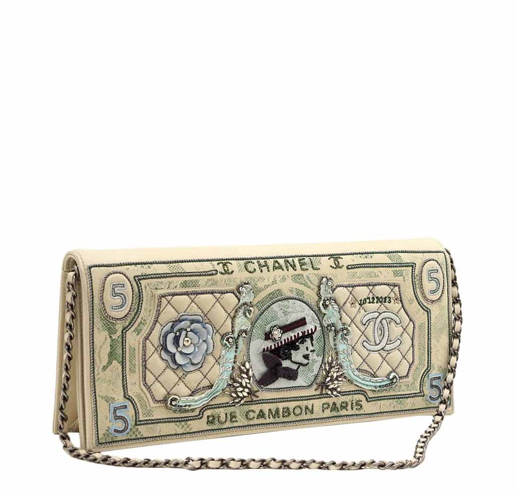Chanel Embroidered Money Clutch Metiers D Art Paris-Dallas 2014