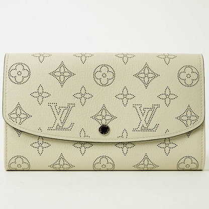 Louis Vuitton  Lv ivory Leather Long Wallet (Bi-Fold)