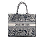 Christian Dior 2022 Canvas Embroidered Large Dioriviera Toile de Jouy Reverse Book Tote