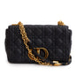 Christian Dior 2023 Black Supple Cannage Calfskin Medium Dior Caro Bag
