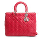 Christian Dior Pink Cannage Leather Large Lady Dior Bag