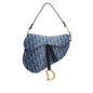 Christian Dior 2024 Blue Denim Dior Oblique Jacquard Saddle Bag