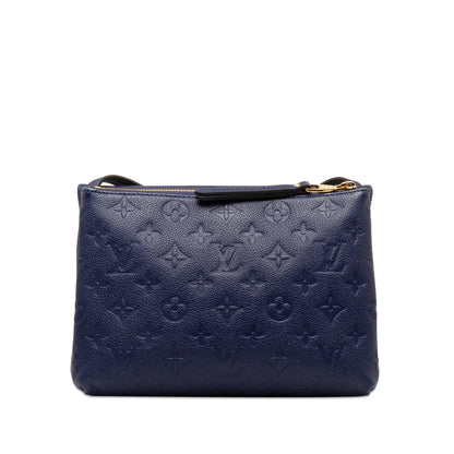 Blue Louis Vuitton Monogram Empreinte Twice Crossbody Bag