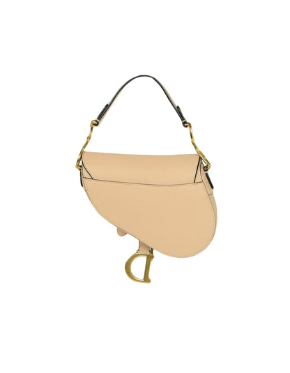 Dior Nude Calfskin Leather Mini Saddle Bag
