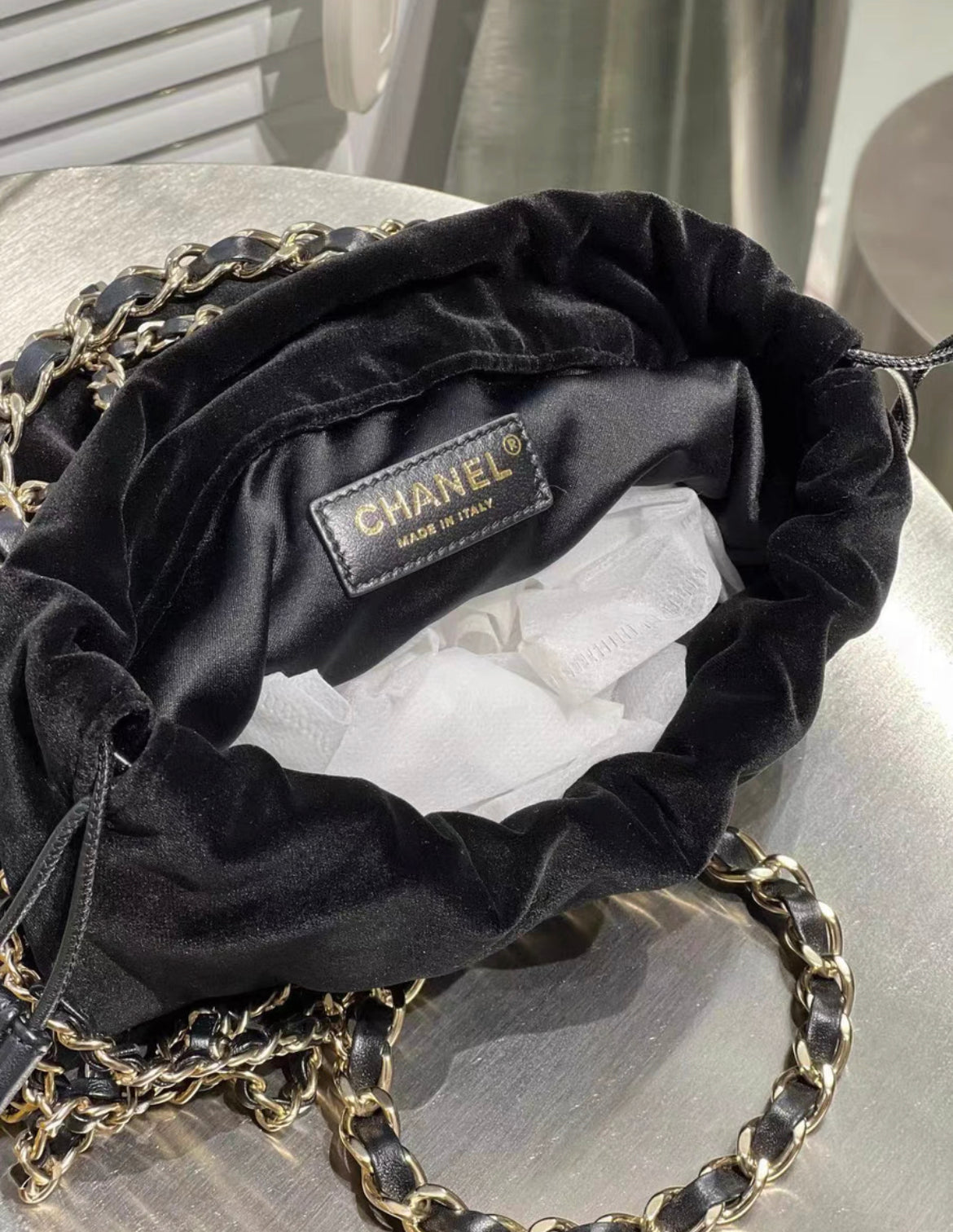 Chanel Luxury Velvet Black Handbag