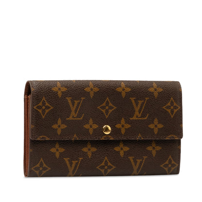Brown Louis Vuitton Monogram Sarah Long Wallet
