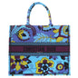 Christian Dior Tote Bag canvas blue book tote large Women