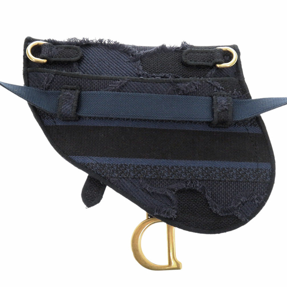 Christian Dior Waist bag canvas Navy Saddle bag Women