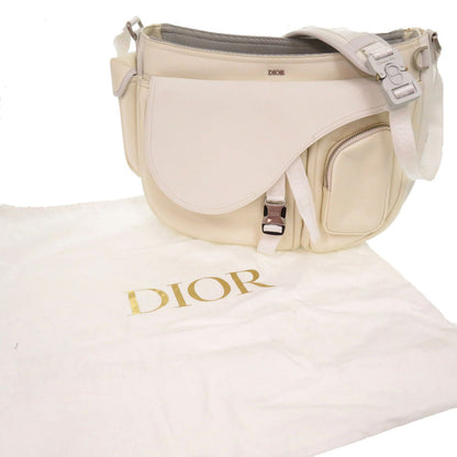 Christian Dior Shoulder Bag 1ADHO029USG Leather, Nylon white Sacai Collaboration Dior Sacai Saddle Soft Bag mens