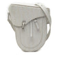 White Dior Oblique Calfskin Saddle Boxy Crossbody