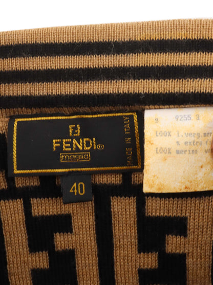 Fendi Zucca Wool Skirt.