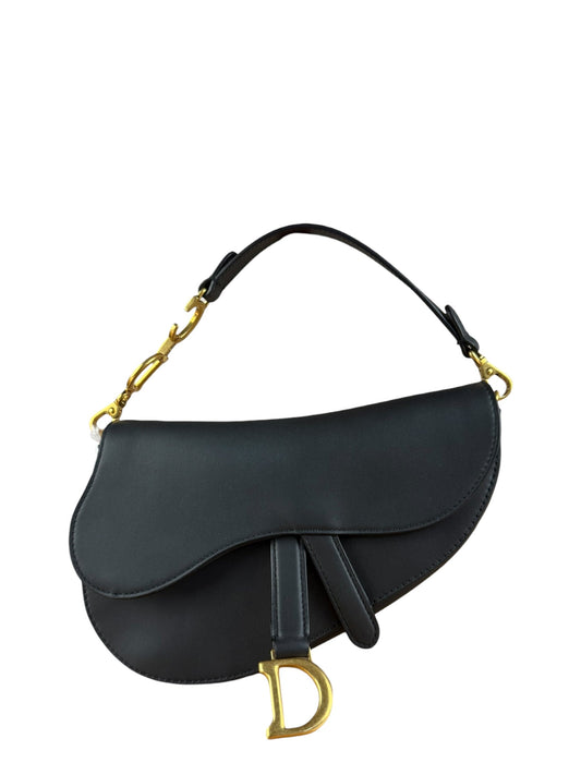 Christian Dior Black Mini Saddle Bag