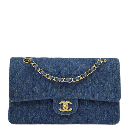 Chanel Blue Medium Classic Double Flap Shoulder Bag
