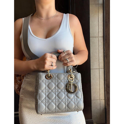 Dior Lady Dior Monogram Quilted Leather Crossbody Bag