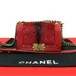 Chanel Boy Chanel Leather Rabbit Fur Shoulder Bag