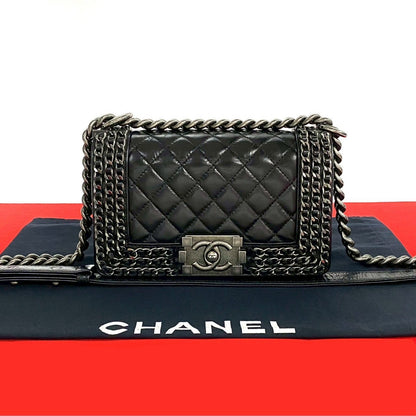 Chanel Boy Leather Shoulder Bag Style 9
